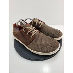OLUKAI Nohea Men's Brown Lace up Mesh Shoes Sneakers lightweight Size 11.5 M